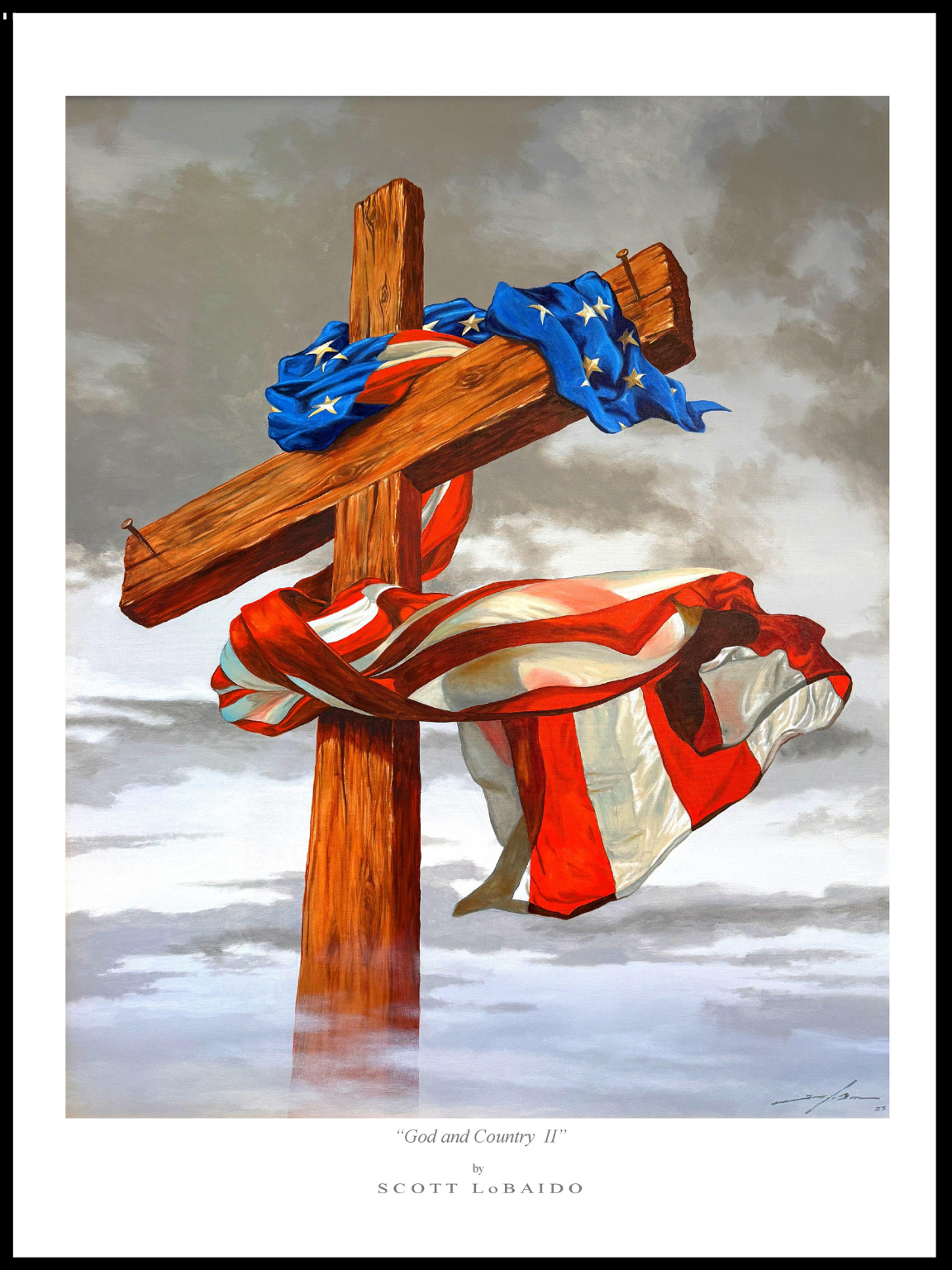 “God and Country II” Artist Signed Print - 12” x 16”