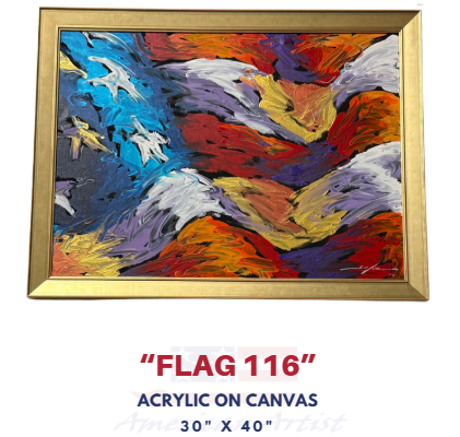 "Flag 116" - 30" x 40" acrylic on canvas original by Scott LoBaido