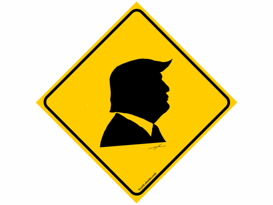 Trump Street Sign - 24"x 24" signed by artist